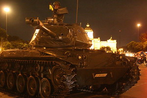 Tanks watching the government