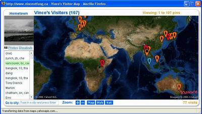 Frappr map of friends