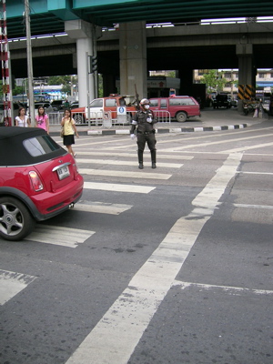 Cop in traffic Cop in traffic
